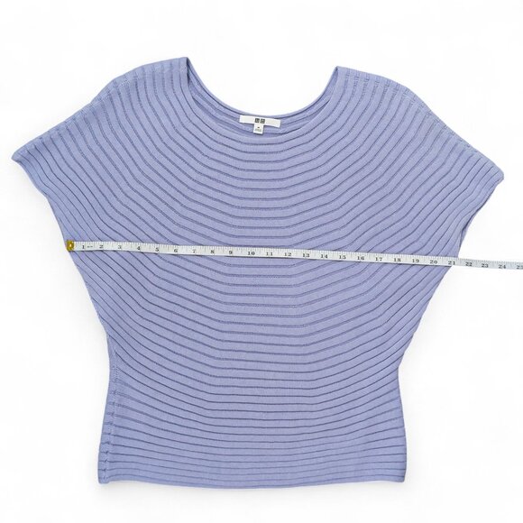 Uniqlo 3D Cotton Boat Neck Sweater – Lavender, Size M (fits S), Excellent Cond't - Picture 10 of 11